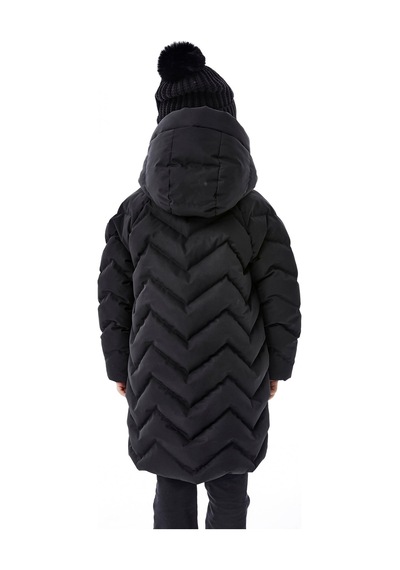 Benitto Kids Kız Çocuk Kapüşonlu Kışlık Şişme Mont 51353 Siyah
