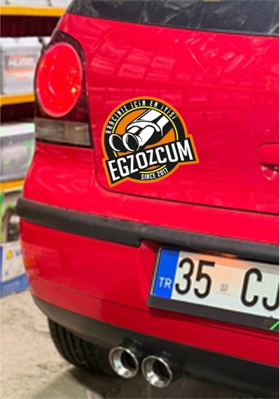 76 Mm. Paslanmaz Krom Çiftli Eşit, Düz Içi Dolu Egzoz Eksoz Ucu Uyumlu 1 Adet