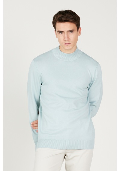 AC&Co / Altınyıldız Classics Erkek Su Yeşili Standart Fit Normal Kesim Yarım Balıkçı Yaka Triko Kazak Su Yeşili AC&Co / Altınyıldız Classics Erkek Su Yeşili Standart Fit Normal Kesim Yarım Balıkçı Yaka Triko Kazak Su Yeşili