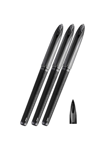 Siyah Pilot Kalem 3 Adet Uniball Air Mikro 0.5 Mm Roller Pilot Kalem Uba-188-m Roller Uçlu Liki Tek Renk