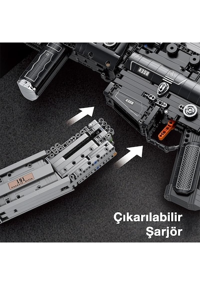 Reobrix 77025 Mcx Saldırı Tüfeği Yaratıcı Yapı Blok Seti Building Blocks Assault Rifle -1589 Parça