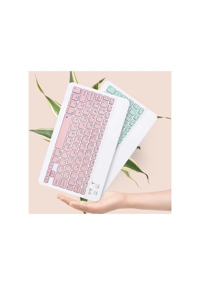 Fuchsia Sunny Renkli İnce Zarif Bluetooth Bağlantılı Çok Amaçlı Klavye Mouse Set Lazer