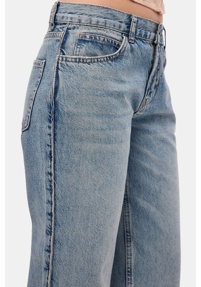 it's basic Kadın Kot Renk 4s6-32 Bootcut Fit Orta Bel Denim Jean