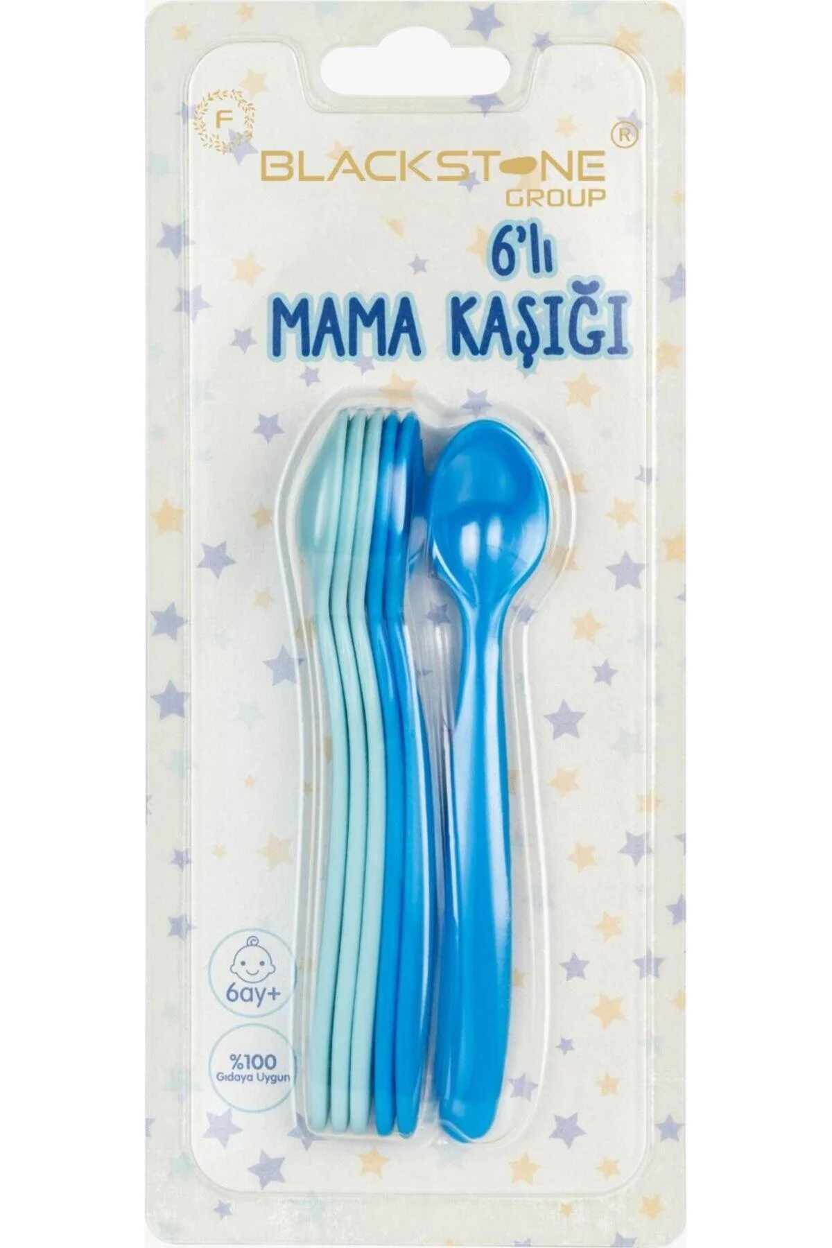 Bebek Mama Kaşığı 6'lı Set Mavi