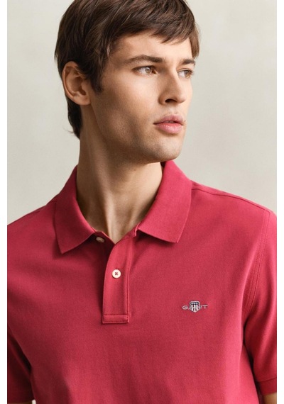 Gant Erkek Kırmızı Regular Fit Logolu Polo Yaka T-shirt-14704