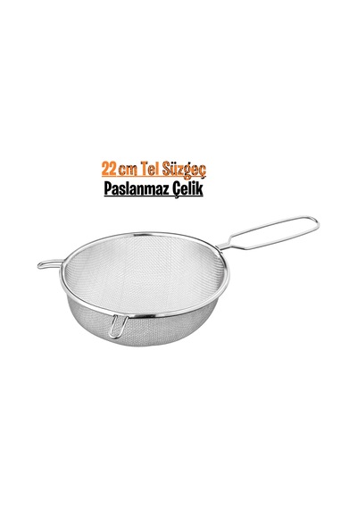 22 Cm Paslanmaz Çelik Tel Süzgeç