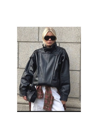 August Viral Oversize Kadın Deri Ceket Yüksek Yaka Siyah Urban Style Kadın Deri Ceket Siyah&black Siyah&Black August Viral Oversize Kadın Deri Ceket Yüksek Yaka Siyah Urban Style Kadın Deri Ceket Siyah&black Siyah&Black