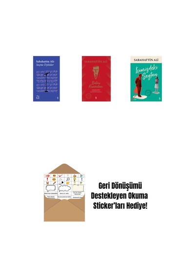 Everest Açıkhava 1 - Sabahattin Ali Seçme Öyküler + Sabahattin Ali Bütün Romanları Ciltli + İçimizdeki Şeytan + Okuma Sticker'ları