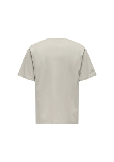 Only & Sons Erkek Onscurated Bisiklet Yaka %100 Pamuk T-shirt 22030925 Taş Taş