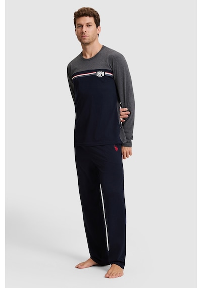 U.S. Polo Assn. Erkek Lacivert Pijama Takımı 50333254 Vr033