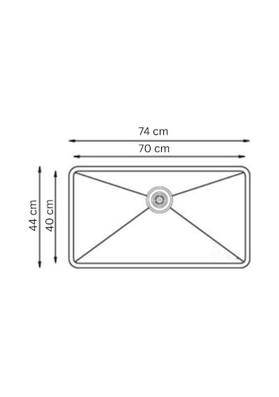 Livinox Zero 4070R10 Damlalıksız Paslanmaz Çelik Mutfak Eviye Inox 40 x 70 CM