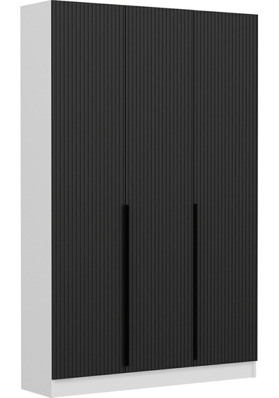 Minar Kale 210 Cm 3 Kapaklı 1b Raf Portmanto Byz Mbr Çizgili Ant