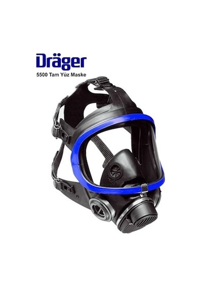 Drager X-Plore 5500 Epdm/Pc Tam Yüz Maskesi Mavi Renk