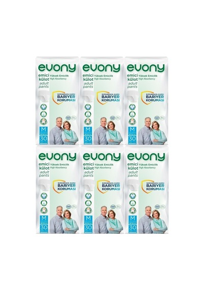 Hasta Bezi Yetişkin Emici Külot M-orta Boy 180 Adet 6pk 30 Tek Ebat