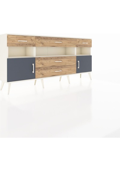Arges Konsol 3 Raflı 5 Çekmeceli 2 Kapaklı 176x30x83 Aytaşı-antrasit/çam Antrasit/çam Arges Konsol 3 Raflı 5 Çekmeceli 2 Kapaklı 176x30x83 Aytaşı-antrasit/çam Antrasit/çam