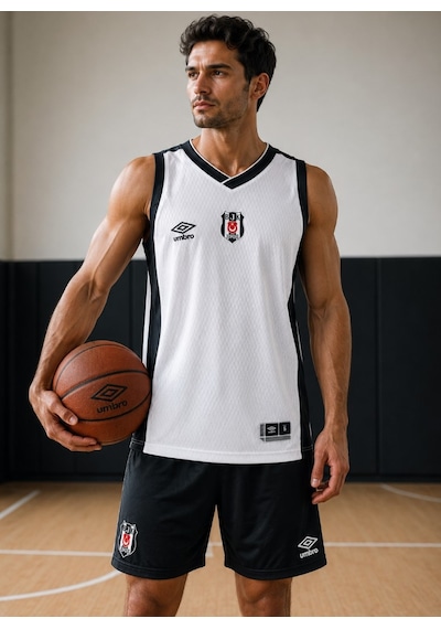 Beşiktaş Umbro Erkek Basketbol Forması Beyaz