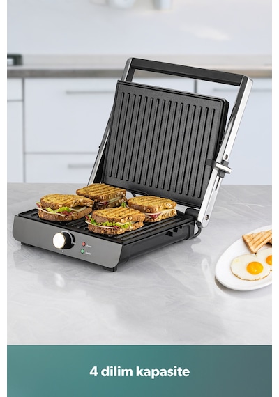 Homend Grilliant 1349H Döküm Plakalı Tost Ve Izgara Makinesi 2000 W
