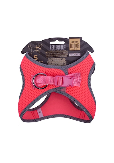 Doggie Havalı Dokuma Reflektör Serisi Küçük Irk Göğüs Tasması Pembe S-32-38Cm Pembe