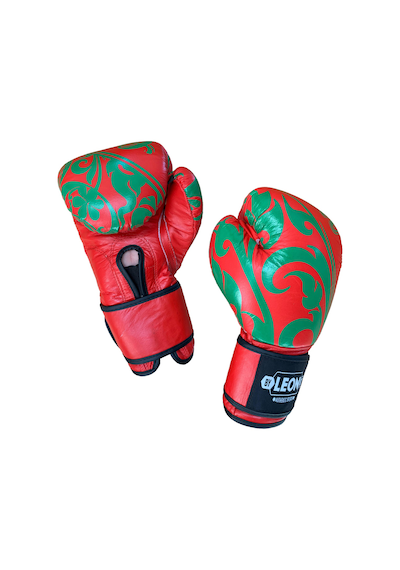 Leon Flower Deri Kick Boks Ve Muay Thai Eldiveni Kırmızı