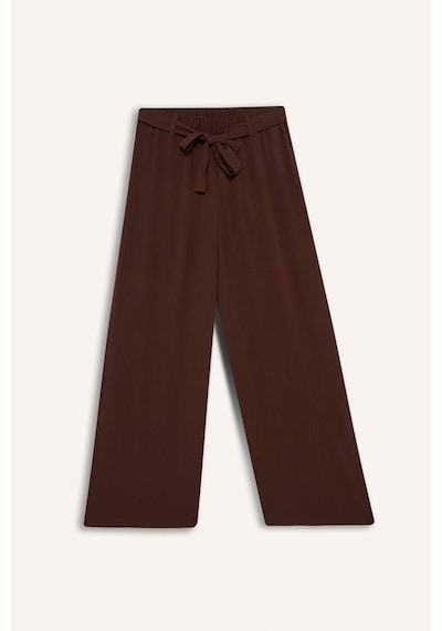 Defacto Culotte Geniş Paça Krinkıl Viskon Kapri C9565ax25aubn333 Kahve