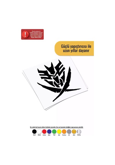 Transformers Tribal Sticker Oto Motor Laptop Duvar Folyo Sticker 20 X 20 Cm
