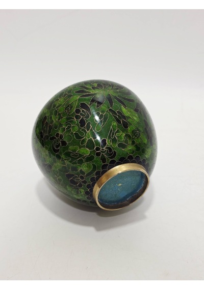 Antika Cloisonne Kapaklı Kavanoz 13cm 019