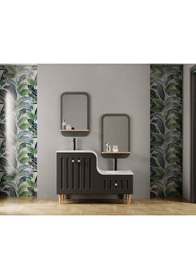 Denko Ada 120 Cm Antrasit Banyo Dolabı Alt Modül Lavabo Antrasit Denko Ada 120 Cm Antrasit Banyo Dolabı Alt Modül Lavabo Antrasit