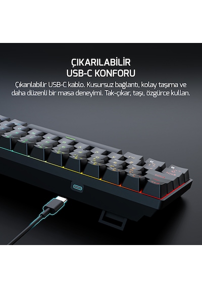 Gamepower Nexa He60 1k Rgb Hall-effect Manyetik Switch Kablolu Gaming Klavye