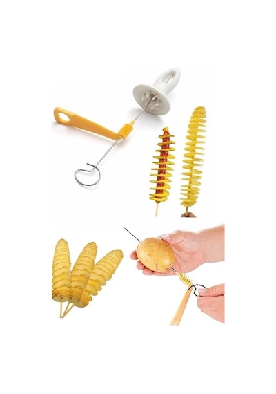 Spiral Patates Dilimleyici Çubukta Patates Cips Yapma Aparatı Diğer