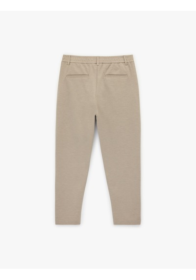 Koton Slim Fit Viskon Karışımlı Cepli Düğmeli Chino Pantolon Bej 6sam40001hk Ekru