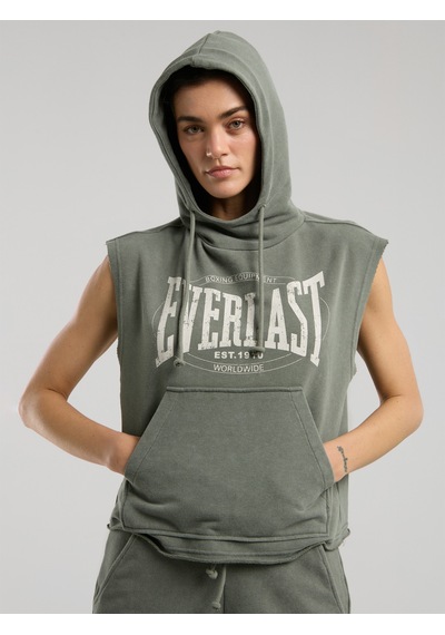 Everlast Authentic Boxing Wmn Oversize Haki Kadın Kolsuz Sweatshirt Haki
