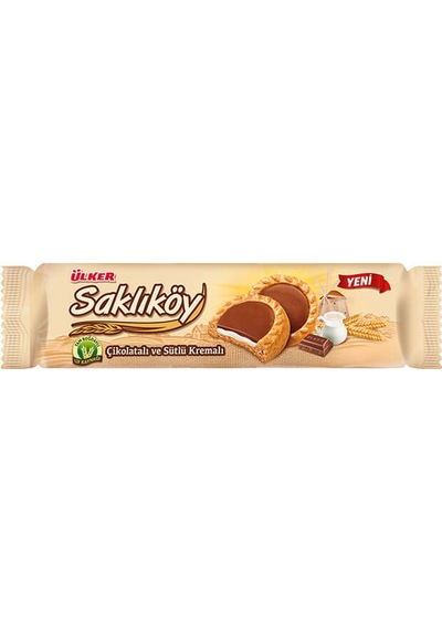 Ülker Saklıköy Çikolatalı Ve Sütlü Kremalı Bisküvi 100 G