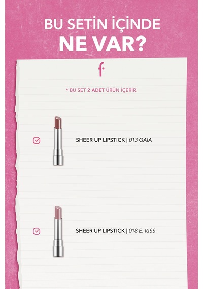 Glow Lip İkili Ruj - 013 Gaia & 018 Enchanted Kiss SET307
