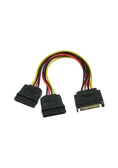 Sata Power Çoğaltıcı 1 Erkek 2 Dişi Sata Power Kablo Power Sata Çoğaltıcı Kablo 20 Cm