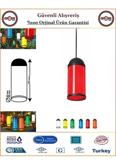 Zerpa Ağaç Feneri - Plastik - Su Geçirmez - Kırmızı