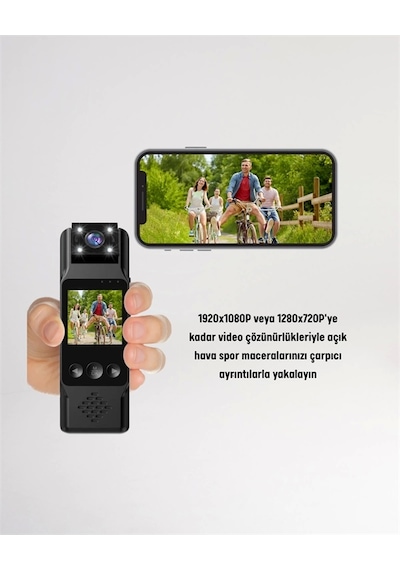 Wifi İle Uzaktan Erişimli Mini Kamera 1200mah Batarya, 1080p Video Çekimi Çok Renkli