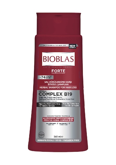 Bioblas Forte Complex B19 Yoğun Saç Dökülmelerine Karşı Bitkisel Şampuan 2 x 360 ML