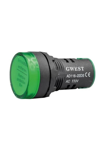 Gwest - 22mm Yeşil 110v. Sinyal Lambası - 10adet