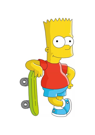 Bart Simpson Kaykaylı Çocuk Dtf Transfer Baskı