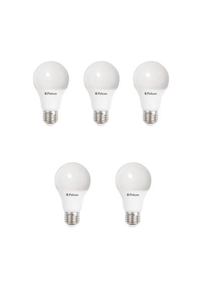 Pelsan 9W Beyaz Işık 6500K E27 Led Ampul 5'Li