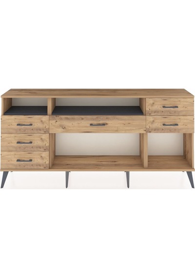 Arges Konsol 2 Raflı 6 Çekmeceli 176x30x83 Çam-antrasit/çam Antrasit/çam Arges Konsol 2 Raflı 6 Çekmeceli 176x30x83 Çam-antrasit/çam Antrasit/çam