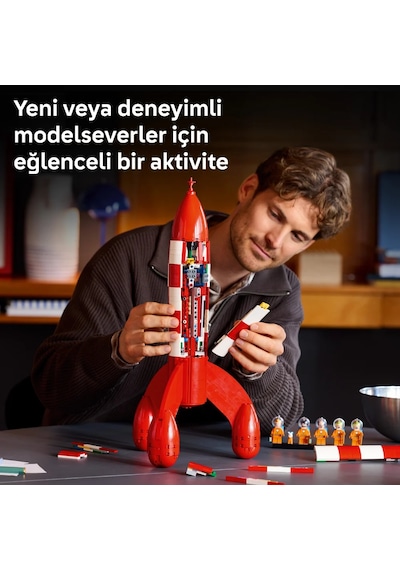 LEGO® Ideas Tintin® Ay Roketi 21367 - Yetişkinler için Dekoratif Model Yapım Seti (1283 Parça)
