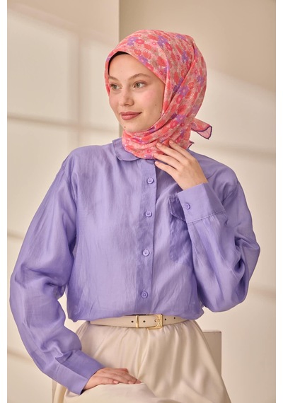 Silk Home Soft Eşarp 73092-24 Eflatun, Vizon, Fuşya, Beyaz