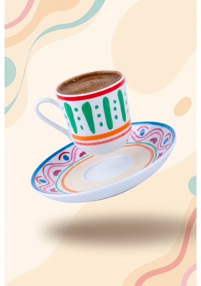 Moderna 2 Kişilik Fincan Takımı Verde Beyaz