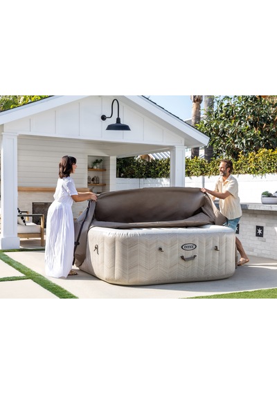 Intex 6 Kişilik Purespa Chevron Bubble Deluxe Spa Küveti