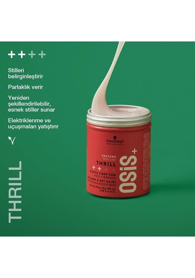 Thrill Elastik Lifli Gum Şekillendirici Orta Tutuş Saç Sakızı 100ml + Bc Acil Kurtarma Kremi 30ml