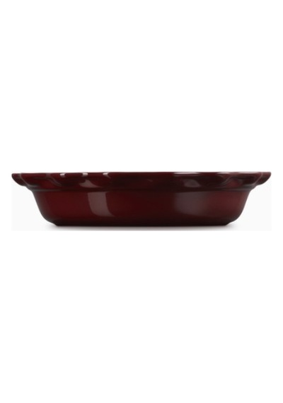 Le Creuset Seramik Dalgalı Kenar Lüks Tart Kalıbı Fırın Tepsisi Bordo 23 Cm