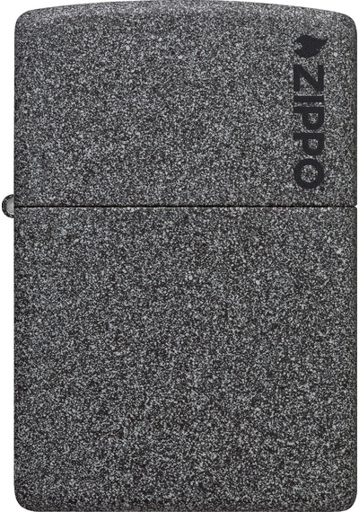 Zippo Iron Stone Black Logo Dizayn Çakmak