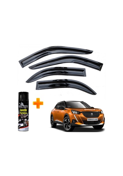 Peugeot 2008 Mügen Cam Rüzgarlığı 2020 Sonrası Son Kasa 4 Lü Takım +500ml Lastik Parlatıcı