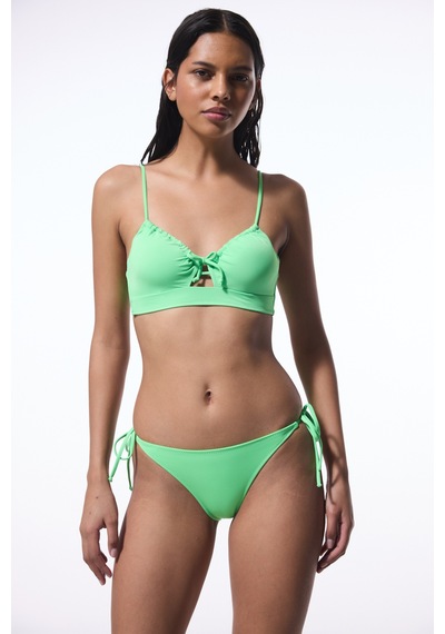 Penti Yeşil Balenli Sabit Askılı Bikini Üstü